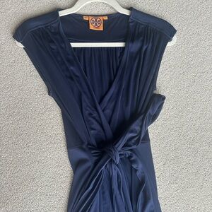 Tory Burch Navy Blue Wrap Dress